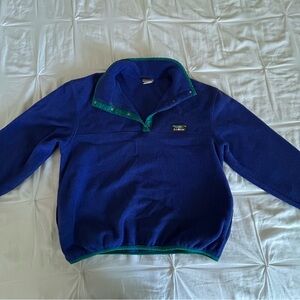 Vintage LL Bean Snap Up Synchilla Fleece Pullover